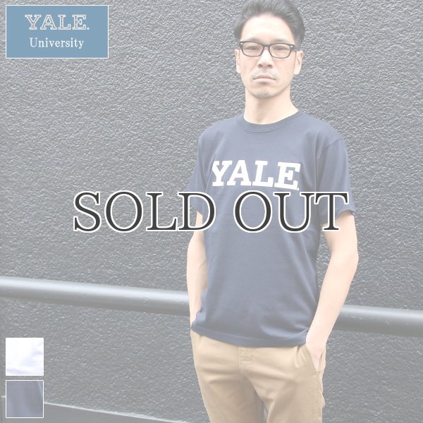 画像1: 6.2oz丸胴YALE"YALE"オールドプリントTEE / Audience (1)