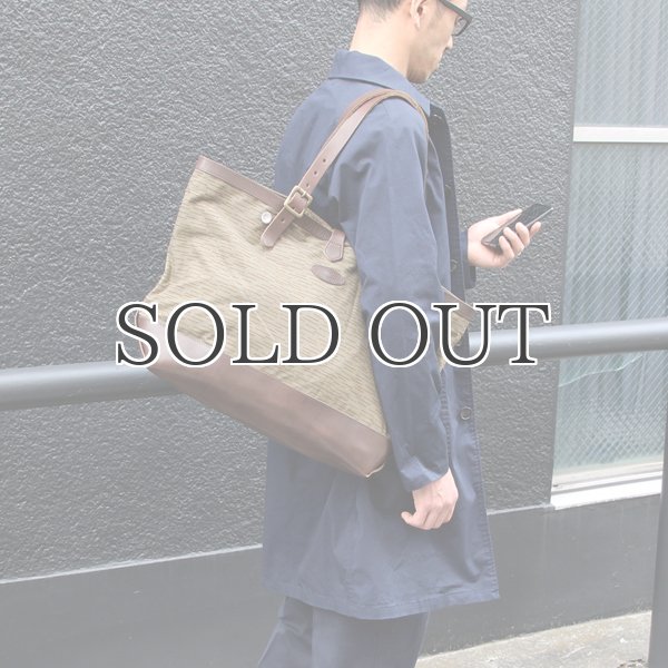 画像13: デッドストックレインカモテント生地×Leather Travel Tote Bag 【送料無料】 / Upscape Audience VASCO (13)