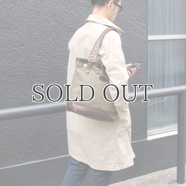 画像8: デッドストックレインカモテント生地×Leather Travel Mini Tote Bag 【送料無料】 / Upscape Audience VASCO (8)