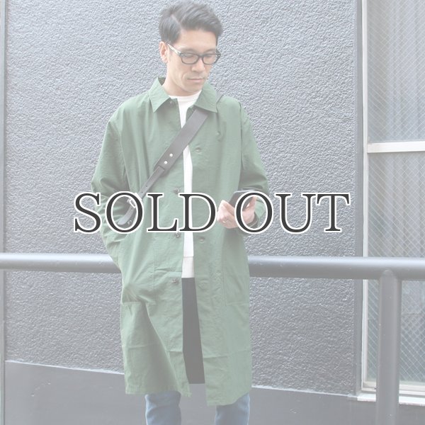 画像3: ヴィンテージナイロンオックス ルーズフィット ステンカラーロングコート【MADE IN JAPAN】『日本製』/ Upscape Audience (3)