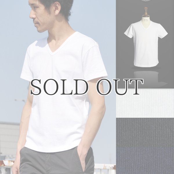 画像6: リサイクル米綿Vネックロールアップ半袖カットソー / Audience (6)