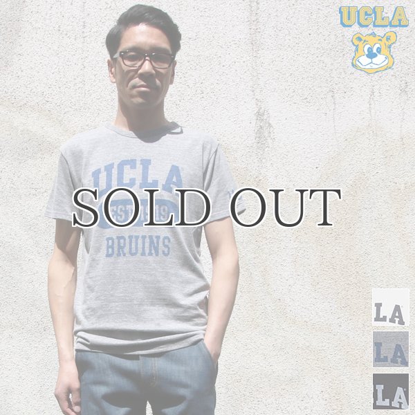 画像1: UCLA"UCLA EST.1919 BRUINS"三素材混カレッジプリント半袖クルーネックTシャツ / Audience (1)