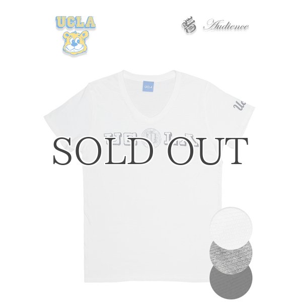 画像11:  UCLA"UCLA"ロゴ三素材混カレッジプリント半袖VネックTシャツ / Audience (11)