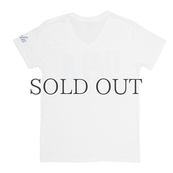 画像5:  UCLA"UCLA"ロゴ三素材混カレッジプリント半袖VネックTシャツ / Audience (5)