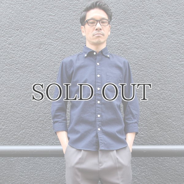 画像4: ワイドスプレッドボタンダウンカラー7分袖シャツ【MADE IN JAPAN】『日本製』/ Upscape Audience (4)