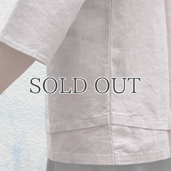 画像15: ソフトリネンコットンキャンバス 胸ポケ付 Wヘム 7/Sシャツ【MADE IN JAPAN】『日本製』/ Upscape Audience (15)