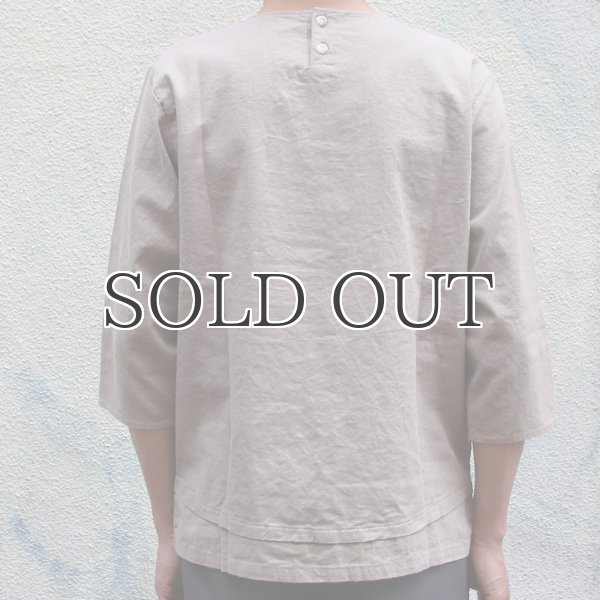 画像11: ソフトリネンコットンキャンバス 胸ポケ付 Wヘム 7/Sシャツ【MADE IN JAPAN】『日本製』/ Upscape Audience (11)