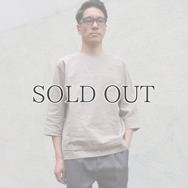 画像6: ソフトリネンコットンキャンバス 胸ポケ付 Wヘム 7/Sシャツ【MADE IN JAPAN】『日本製』/ Upscape Audience (6)