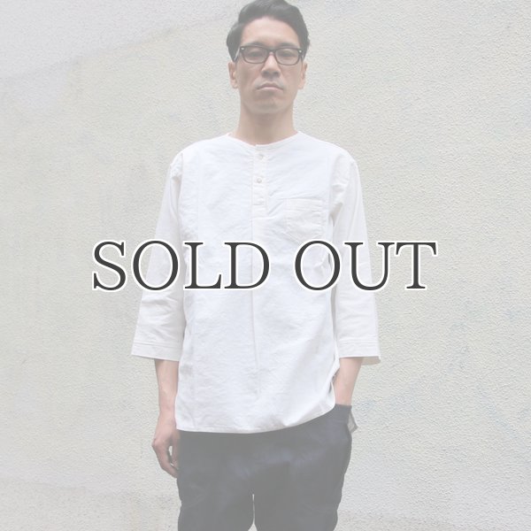 画像3: ソフトリネンコットンキャンバス C/N ヘンリー7/Sシャツ【MADE IN JAPAN】『日本製』/ Upscape Audience (3)