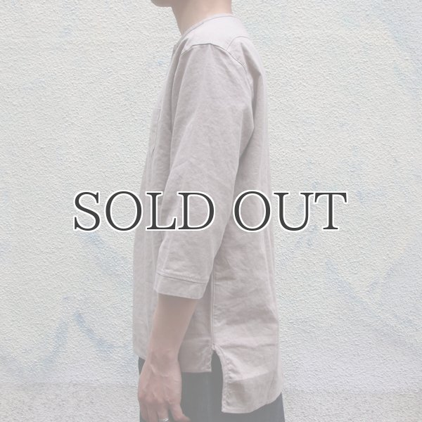 画像7: ソフトリネンコットンキャンバス C/N ヘンリー7/Sシャツ【MADE IN JAPAN】『日本製』/ Upscape Audience (7)