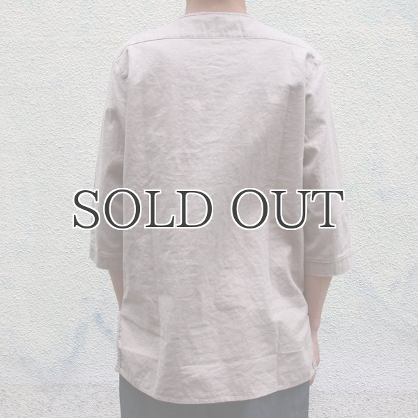 画像8: ソフトリネンコットンキャンバス C/N ヘンリー7/Sシャツ【MADE IN JAPAN】『日本製』/ Upscape Audience (8)