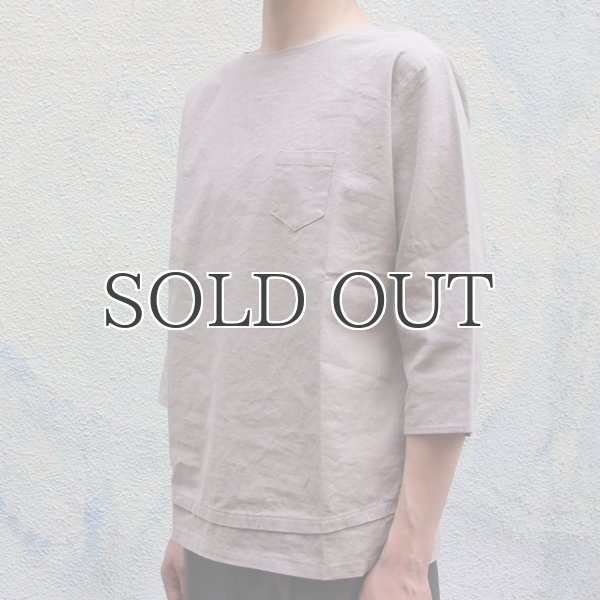 画像9: ソフトリネンコットンキャンバス 胸ポケ付 Wヘム 7/Sシャツ【MADE IN JAPAN】『日本製』/ Upscape Audience (9)