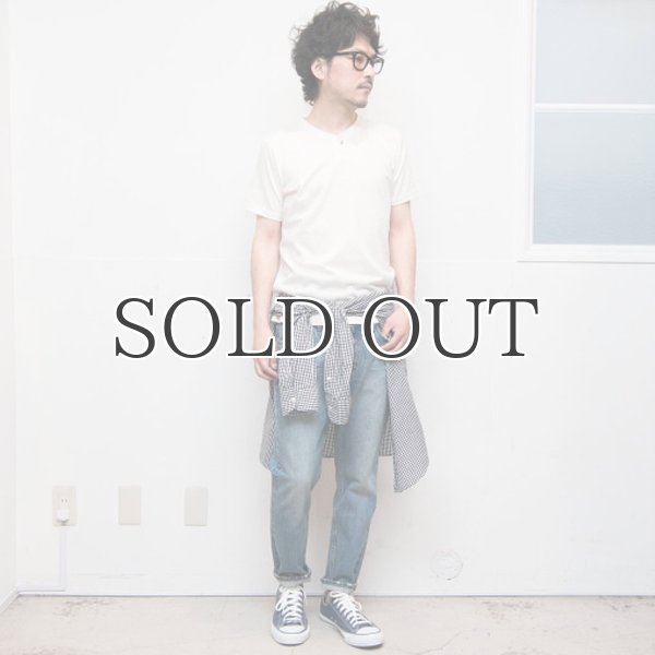 画像6: オーガニックコットン天竺コンチョ釦ヘンリー半袖Tシャツ【MADE IN JAPAN】『日本製』/ Upscape Audience (6)