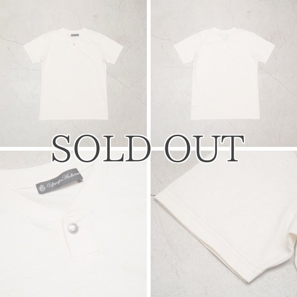 画像4: オーガニックコットン天竺コンチョ釦ヘンリー半袖Tシャツ【MADE IN JAPAN】『日本製』/ Upscape Audience (4)
