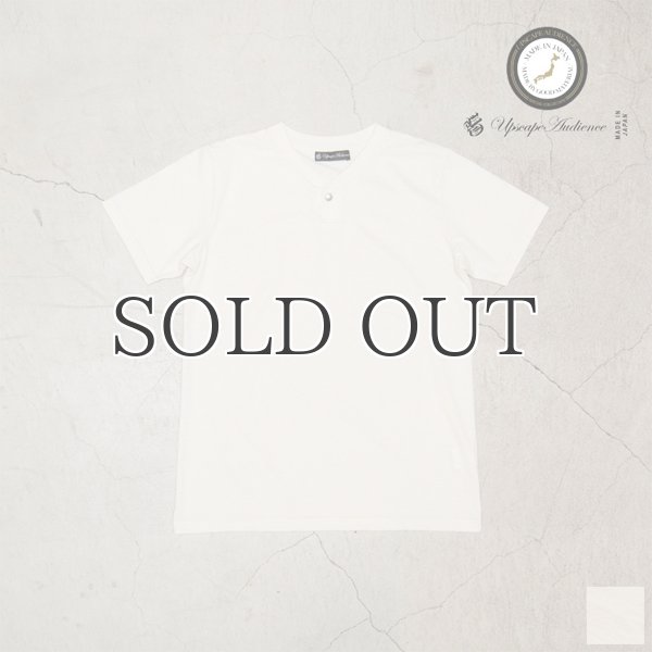 画像7: オーガニックコットン天竺コンチョ釦ヘンリー半袖Tシャツ【MADE IN JAPAN】『日本製』/ Upscape Audience (7)