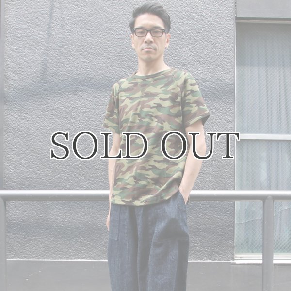 画像13: カモプリント裏毛ラグランスウェット半袖シャツ【MADE IN JAPAN】『日本製』/ Upscape Audience (13)