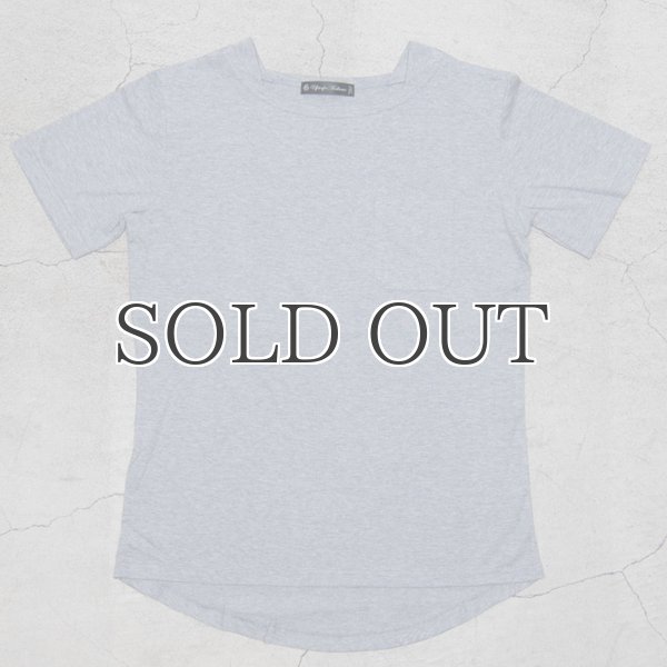 画像9: コーマ天竺レイヤードボートネックポケット半袖カットソー【MADE IN JAPAN】『日本製』/ Upscape Audience (9)