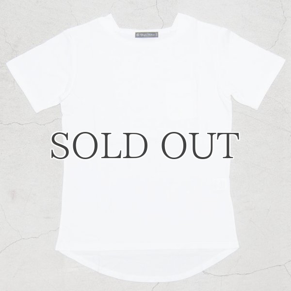 画像8: コーマ天竺レイヤードボートネックポケット半袖カットソー【MADE IN JAPAN】『日本製』/ Upscape Audience (8)