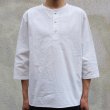 画像11: コットンクロス C/Nヘンリー コンチョ釦 7分袖シャツ【MADE IN JAPAN】『日本製』 / Upscape Audience (11)