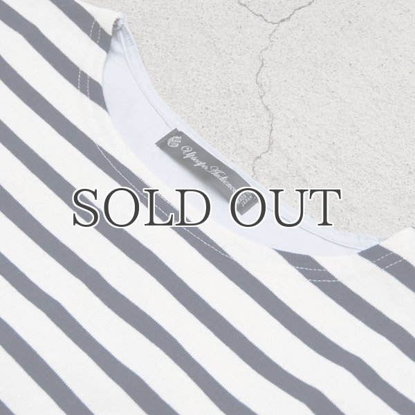 画像7: BSQ度詰天竺×タイプライターボートネック ハーフスリーブカットソー【MADE IN JAPAN】『日本製』/ Upscape Audience (7)