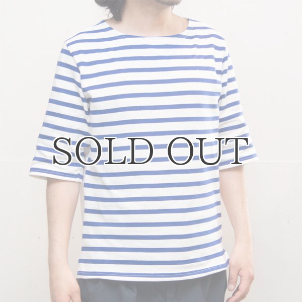 画像11: BSQ度詰天竺×タイプライターボートネック ハーフスリーブカットソー【MADE IN JAPAN】『日本製』/ Upscape Audience (11)