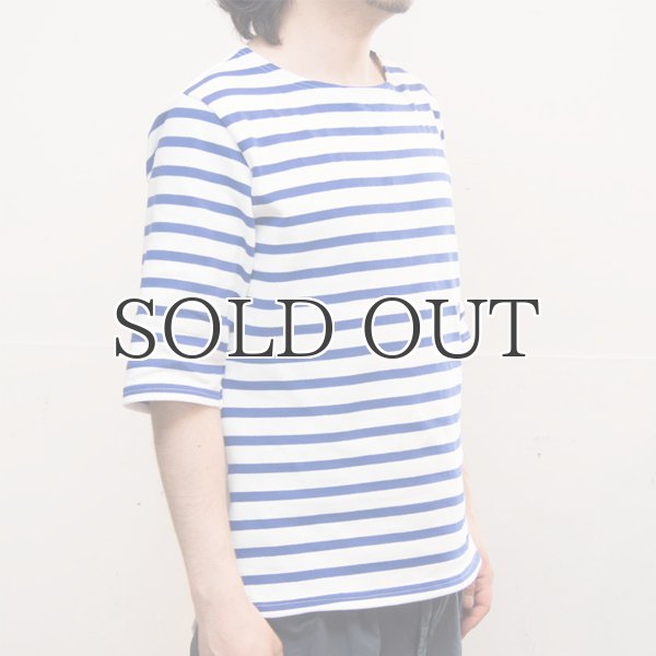 画像13: BSQ度詰天竺×タイプライターボートネック ハーフスリーブカットソー【MADE IN JAPAN】『日本製』/ Upscape Audience (13)