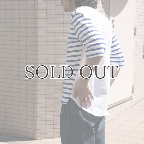 画像15: BSQ度詰天竺×タイプライターボートネック ハーフスリーブカットソー【MADE IN JAPAN】『日本製』/ Upscape Audience (15)