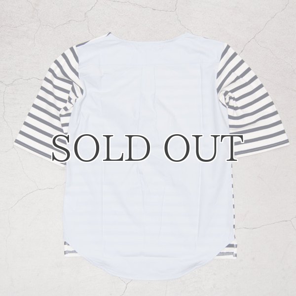 画像6: BSQ度詰天竺×タイプライターボートネック ハーフスリーブカットソー【MADE IN JAPAN】『日本製』/ Upscape Audience (6)