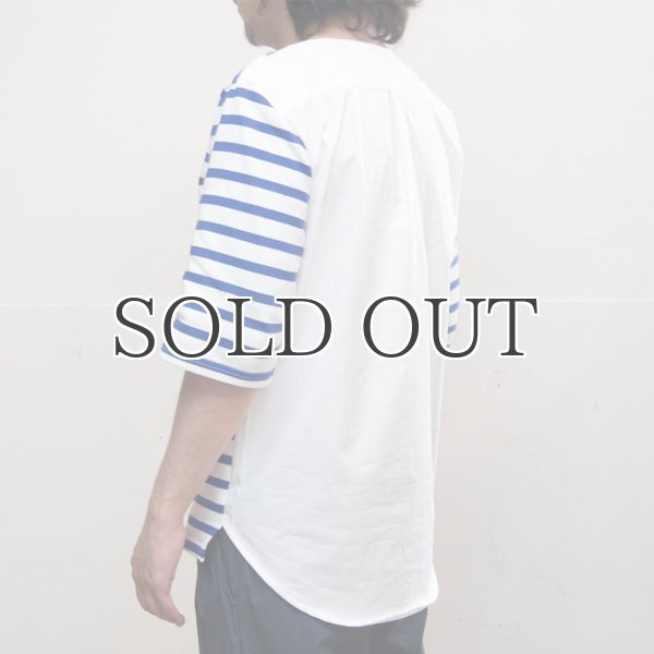 画像12: BSQ度詰天竺×タイプライターボートネック ハーフスリーブカットソー【MADE IN JAPAN】『日本製』/ Upscape Audience (12)