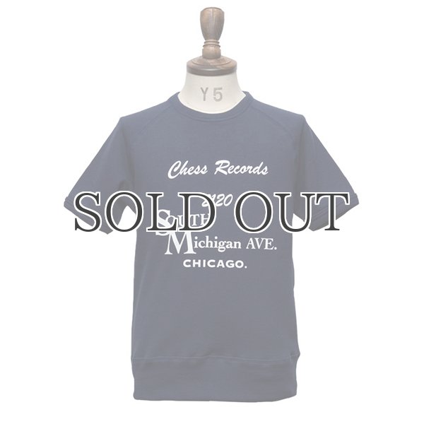 画像5: ソフトエアー裏毛"SOUTH Michigan AVE."プリントラグラン半袖スウェットシャツ【MADE IN JAPAN】『日本製』/ Upscape Audience (5)