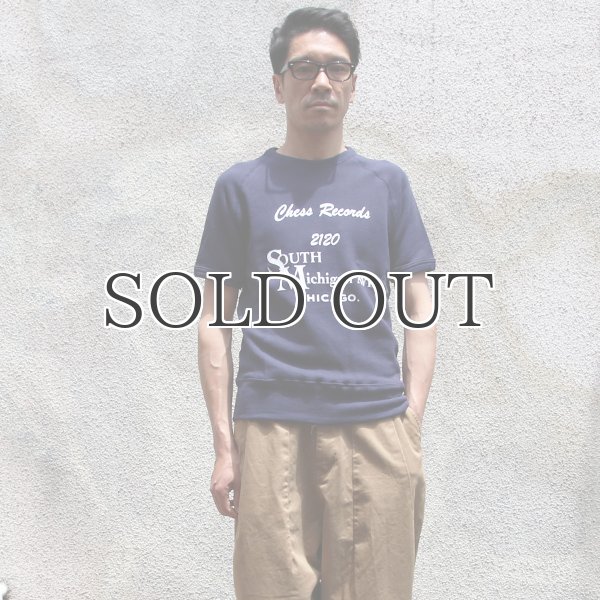 画像3: ソフトエアー裏毛"SOUTH Michigan AVE."プリントラグラン半袖スウェットシャツ【MADE IN JAPAN】『日本製』/ Upscape Audience (3)