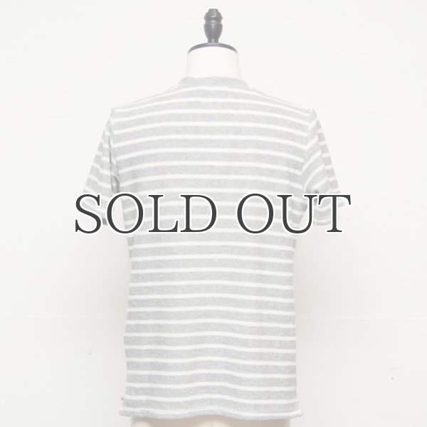 画像7: イズミールコットンパイルボーダークルーネックポケ付半袖スウェット【MADE IN JAPAN】『日本製』/ Upscape Audience (7)