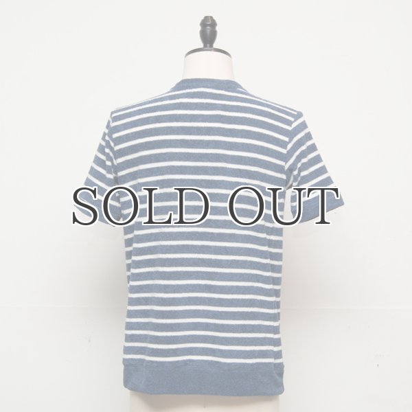 画像6: イズミールコットンパイルボーダーガゼットクルーネック半袖スウェット【MADE IN JAPAN】『日本製』/ Upscape Audience (6)