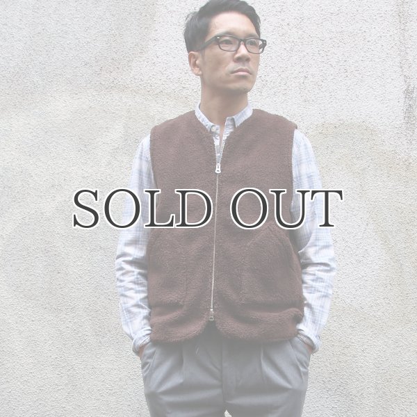 画像6: ソフトタッチ ボアフリース Vネック ZIP ベスト【MADE IN JAPAN】『日本製』/ Upscape Audience (6)