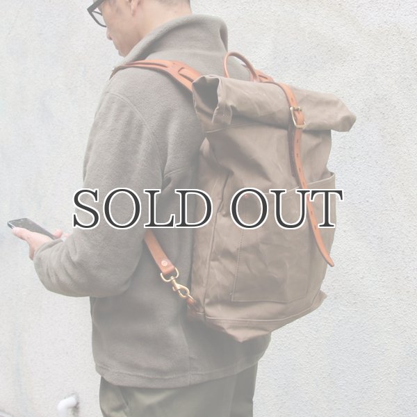 画像2: CANVAS×LEATHER ROLLTOP Rucksack［VS-205P］【MADE IN JAPAN】『日本製』【送料無料】  / vasco (2)