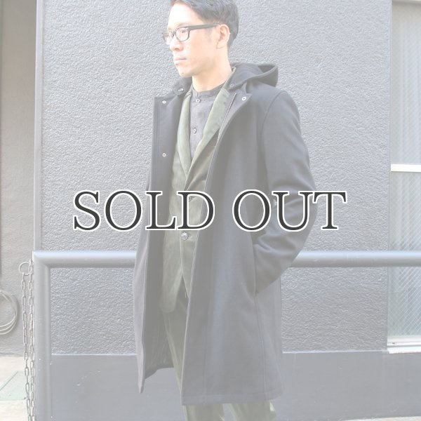 画像6: 840gピュアウールメルトン脱着フードノーカラーコート 【送料無料】 / Audience (6)