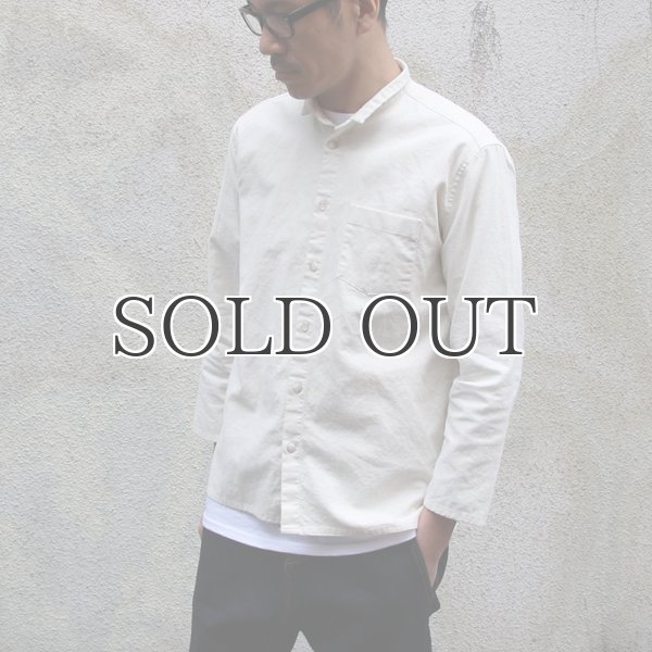 画像12: ソフトリネンコットンキャンバス スタンドスモールカラー9/S シャツジャケット【MADE IN JAPAN】『日本製』/ Upscape Audience (12)