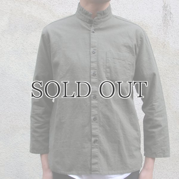 画像14: ソフトリネンコットンキャンバス スタンドスモールカラー9/S シャツジャケット【MADE IN JAPAN】『日本製』/ Upscape Audience (14)