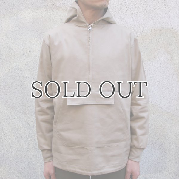 画像9: グロッシーツイル カンガルーポケ付 ハーフZIPパーカー アノラックジャケット【MADE IN JAPAN】『日本製』/ Upscape Audience (9)