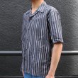 画像8: シルクライク ブロードストライプ オープンカラーシャツJKT『日本製』/ Upscape Audience (8)