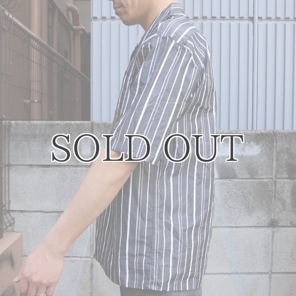 画像6: シルクライク ブロードストライプ オープンカラー ルーズフィットシャツ【MADE IN JAPAN】『日本製』/ Upscape Audience (6)