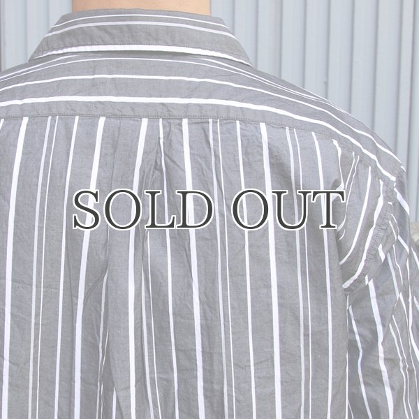 画像10: シルクライク ブロードストライプ オープンカラー ルーズフィットシャツ【MADE IN JAPAN】『日本製』/ Upscape Audience (10)