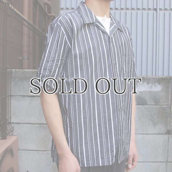 画像8: シルクライク ブロードストライプ オープンカラー ルーズフィットシャツ【MADE IN JAPAN】『日本製』/ Upscape Audience (8)