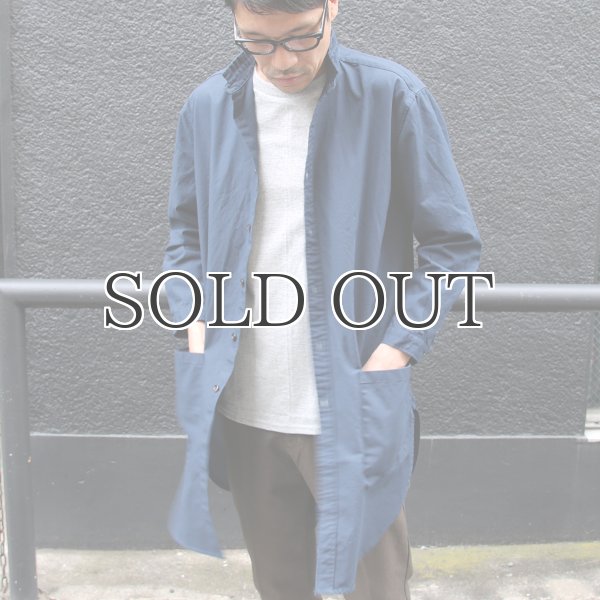 画像3: コットンミニヘリンボーン ポケ付 ローマシャツコート【MADE IN JAPAN】『日本製』/ Upscape Audience (3)