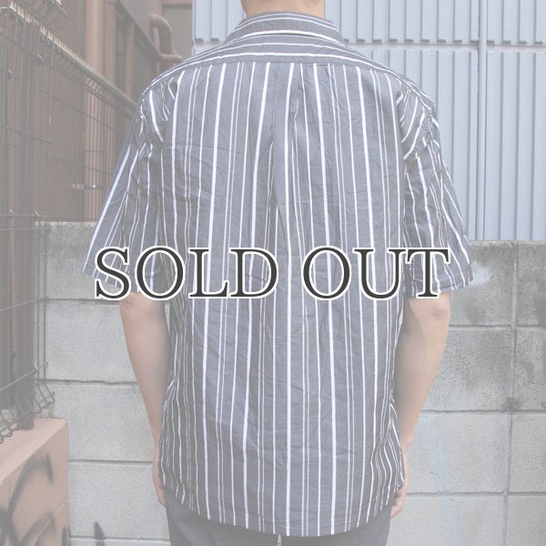 画像7: シルクライク ブロードストライプ オープンカラー ルーズフィットシャツ【MADE IN JAPAN】『日本製』/ Upscape Audience (7)