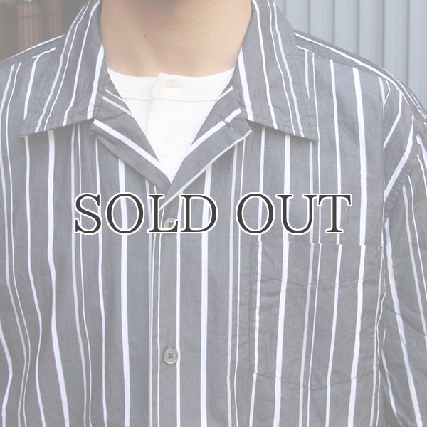 画像9: シルクライク ブロードストライプ オープンカラー ルーズフィットシャツ【MADE IN JAPAN】『日本製』/ Upscape Audience (9)