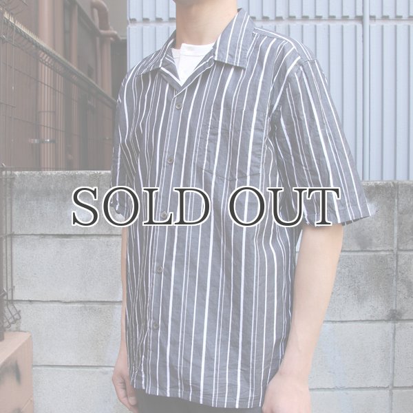 画像5: シルクライク ブロードストライプ オープンカラー ルーズフィットシャツ【MADE IN JAPAN】『日本製』/ Upscape Audience (5)