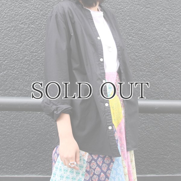 画像4: タイプライターVネックバンドカラー長袖_Shirts【MADE IN JAPAN】『日本製』/ Upscape Audience (4)