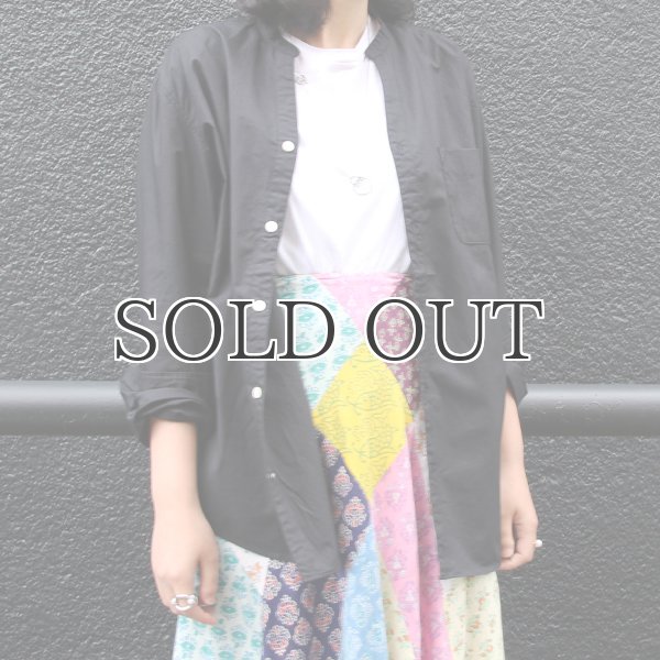 画像2: タイプライターVネックバンドカラー長袖_Shirts【MADE IN JAPAN】『日本製』/ Upscape Audience (2)