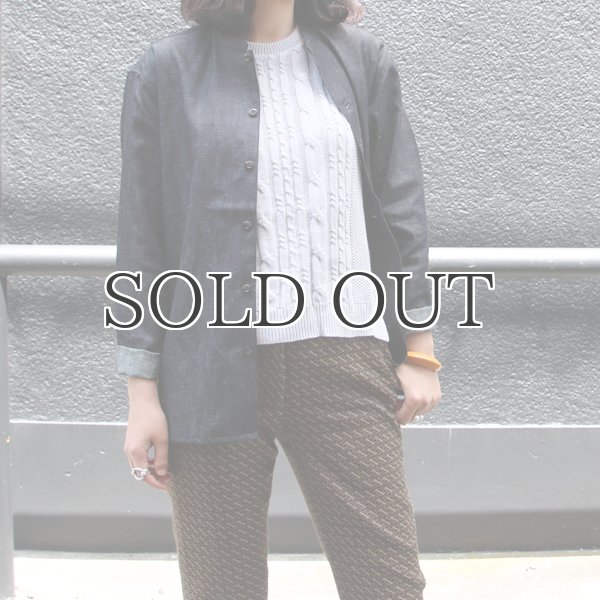 画像6: 麻混デニムマオカラー9分袖 ライト_Jacket【MADE IN JAPAN】『日本製』/ Upscape Audience (6)